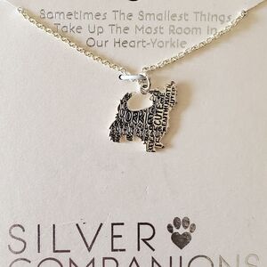 Silver plated Yorkie Necklace
